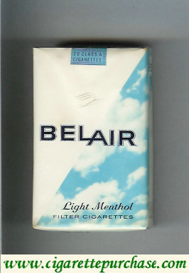 Belair Light Menthol cigarettes soft box